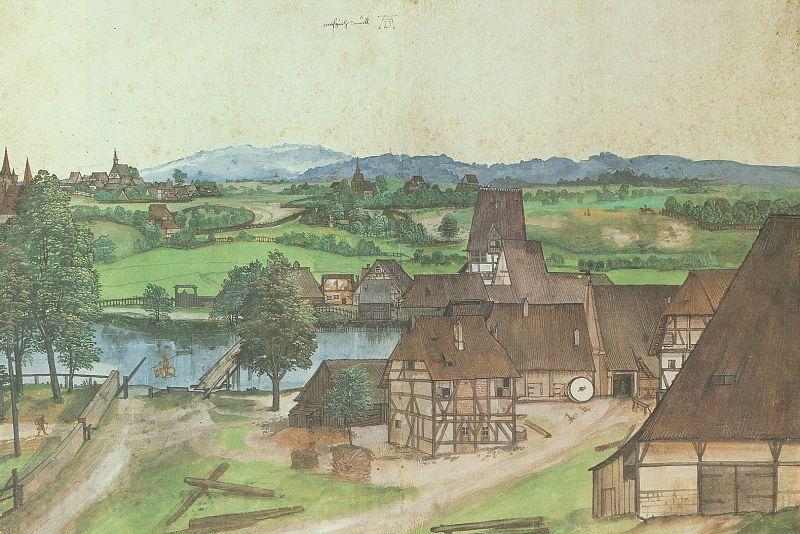 Albrecht Durer The Wire-drawing Mill Germany oil painting art